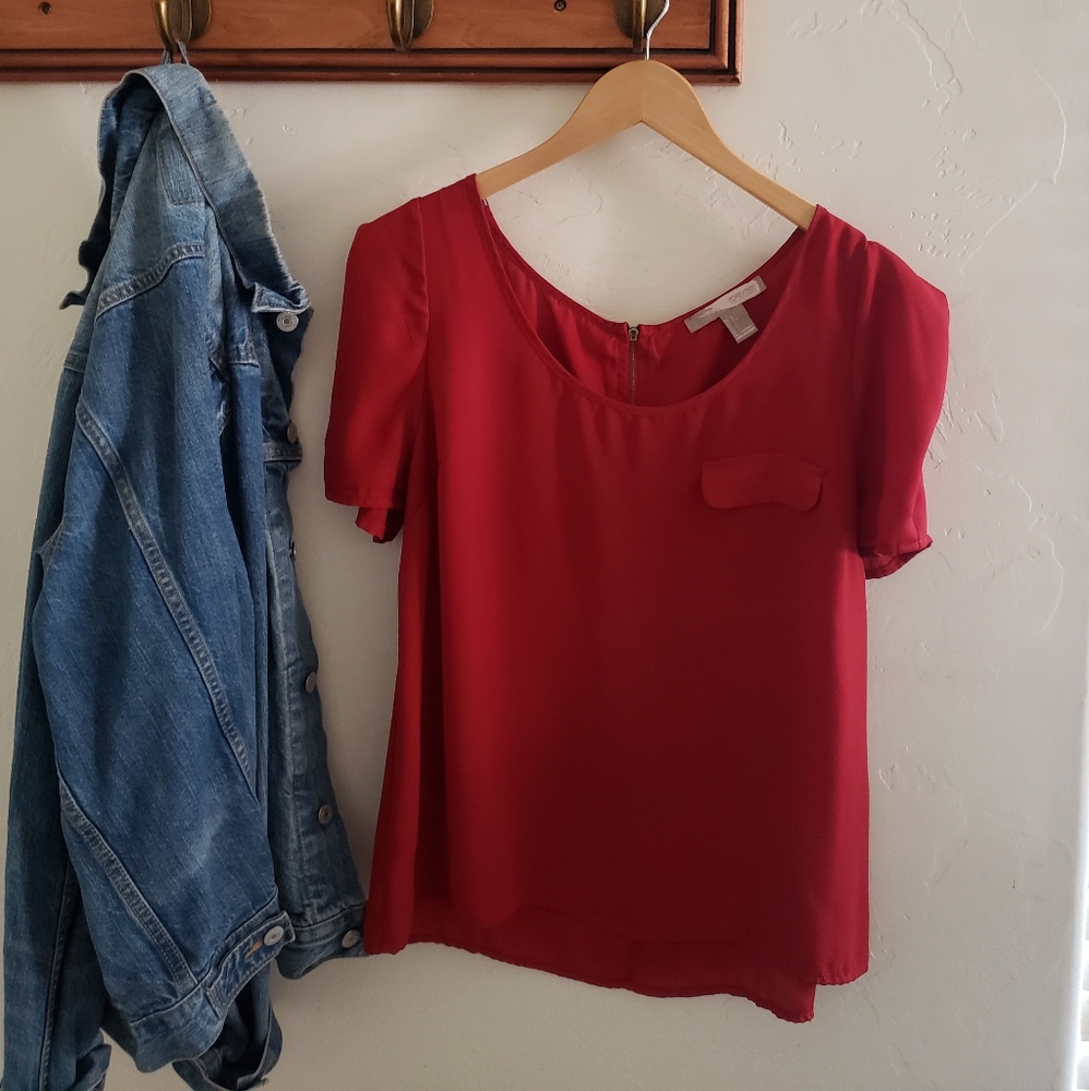 Red blouse